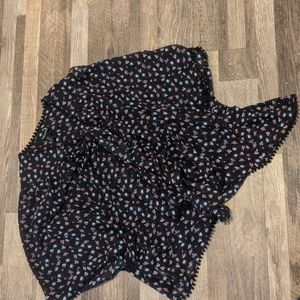 Flowery sheer cardigan